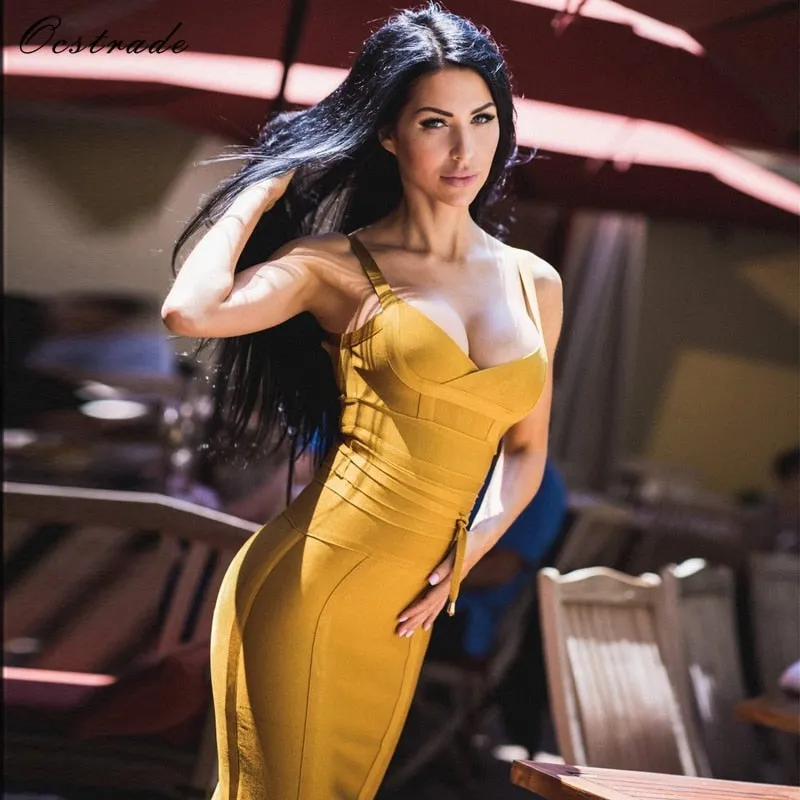 Ginger Tie Waist Sexy Party Dresses