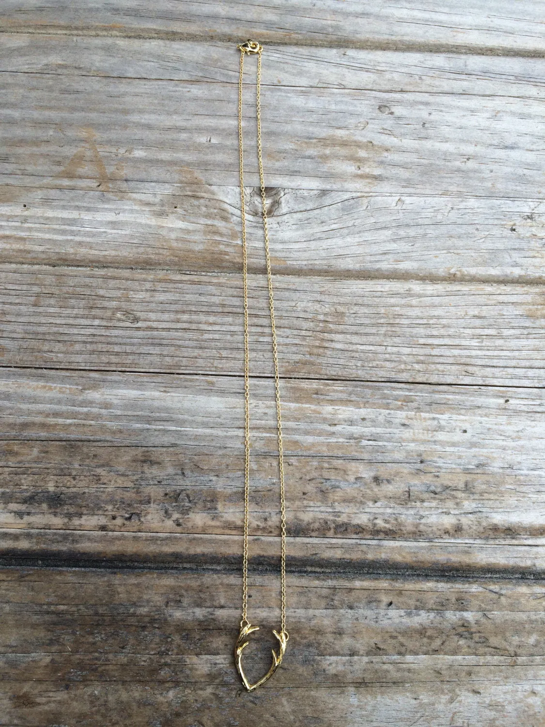 Gold Antler Necklace