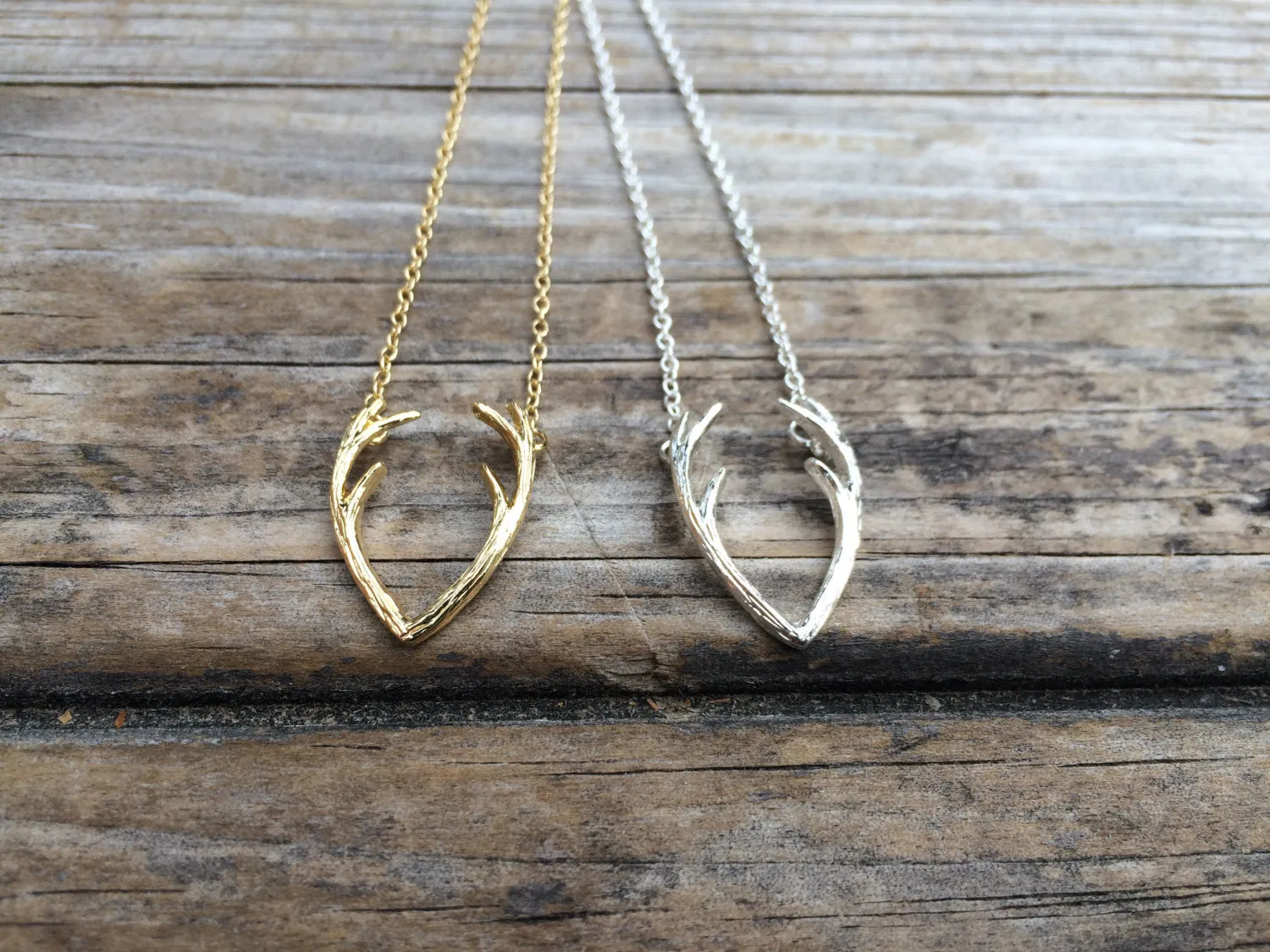 Gold Antler Necklace