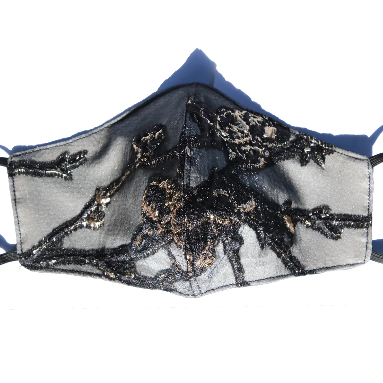 Gold Burnout Floral Mask / 2 Colors