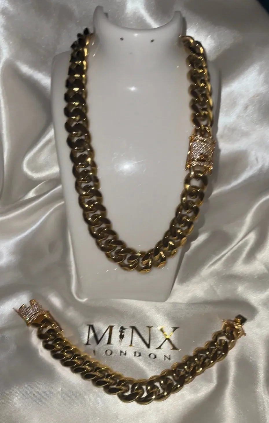 Gold Cuban Link Chain | Gold Cuban Link Necklace | Gold Cuban Link Bracelet | Iced Out Chain | Gold Iced Out Chain | Big Cuban Link Chain