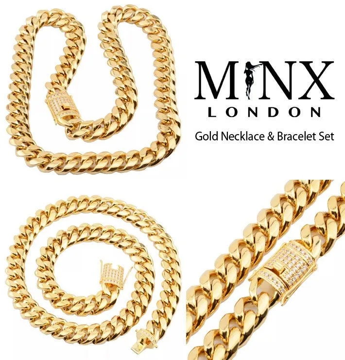 Gold Cuban Link Chain | Gold Cuban Link Necklace | Gold Cuban Link Bracelet | Iced Out Chain | Gold Iced Out Chain | Big Cuban Link Chain