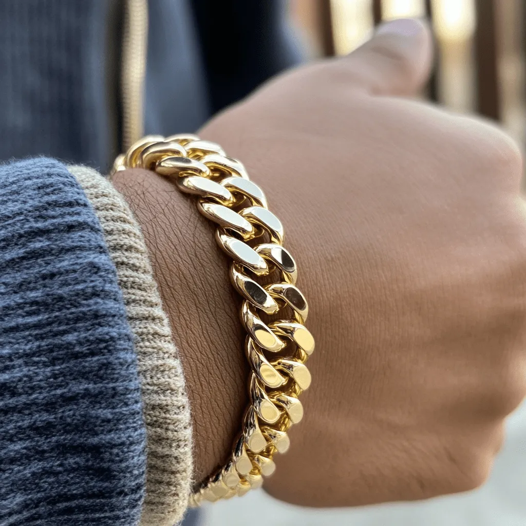 Golden Legacy Miami Cuban Link Bracelet- Solid 14k