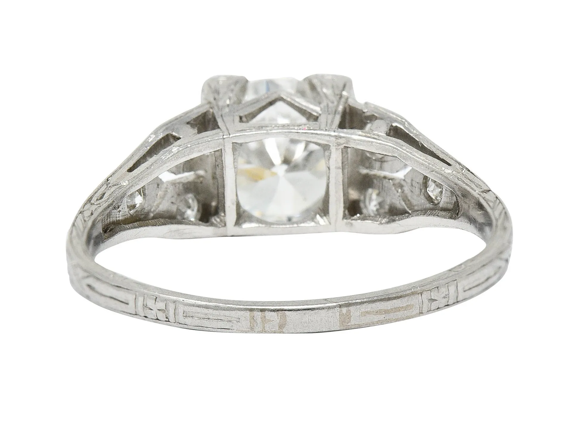 Graf Art Deco 1.36 CTW Diamond Platinum Engagement Ring GIA