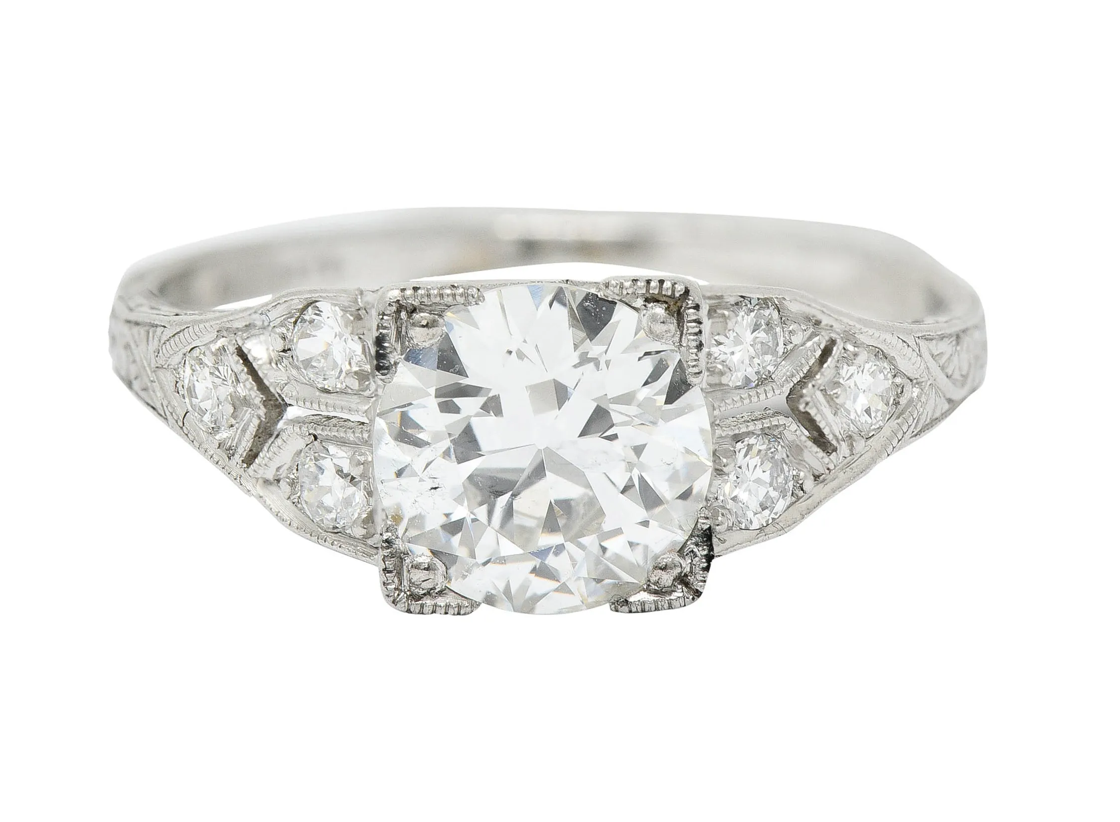 Graf Art Deco 1.36 CTW Diamond Platinum Engagement Ring GIA