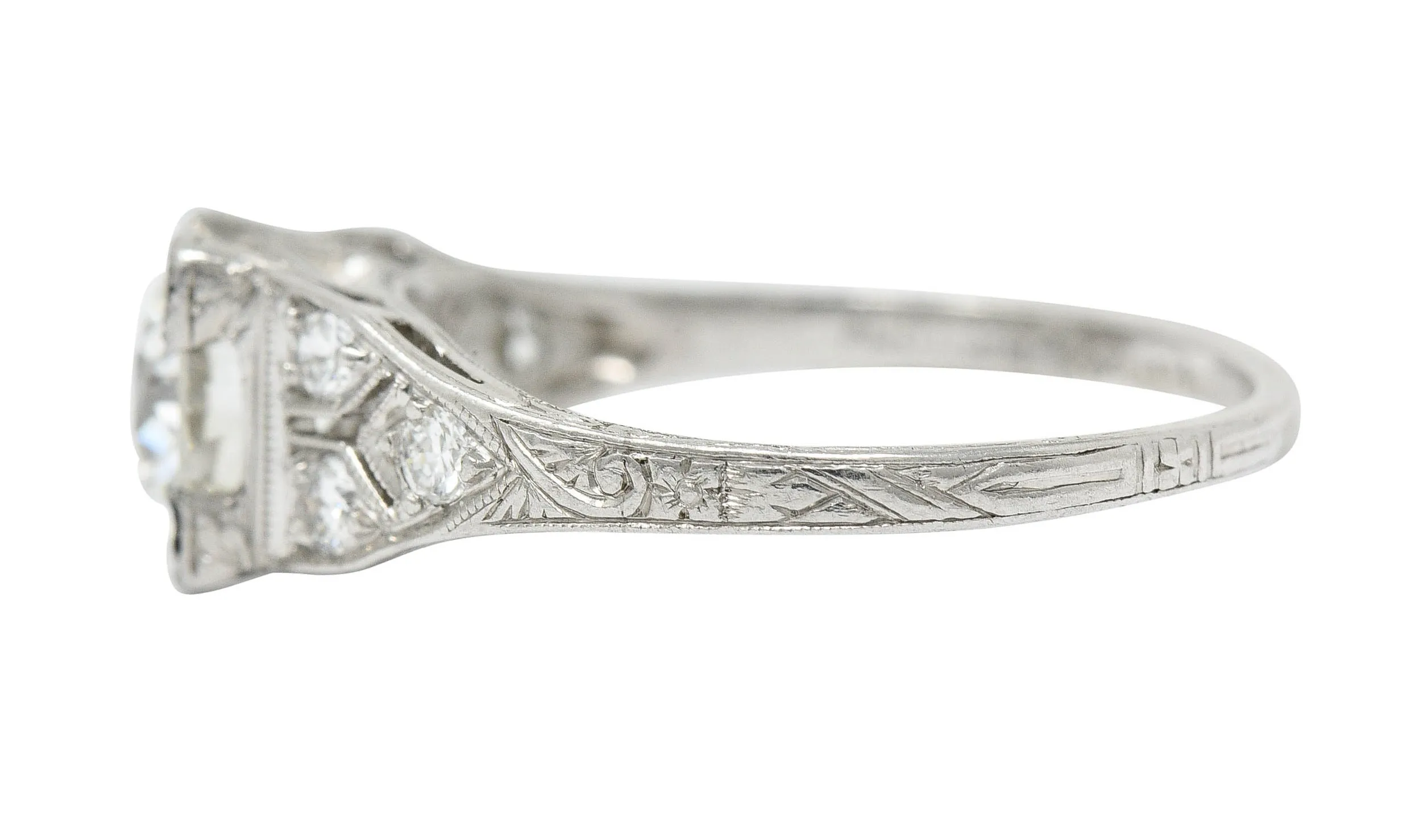 Graf Art Deco 1.36 CTW Diamond Platinum Engagement Ring GIA