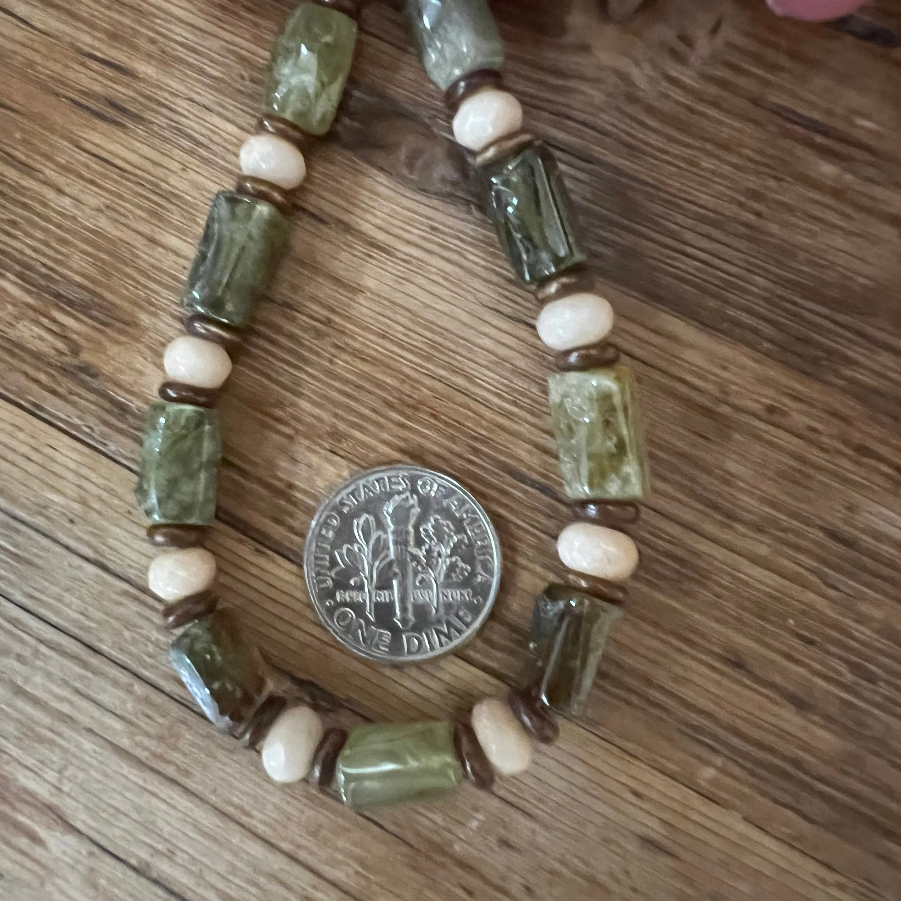 Green Garnet Khaki Jade Necklace