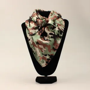 Green/Brown Camo Print Wild Rag