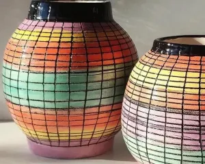 Handmade Large Color Cube Vase