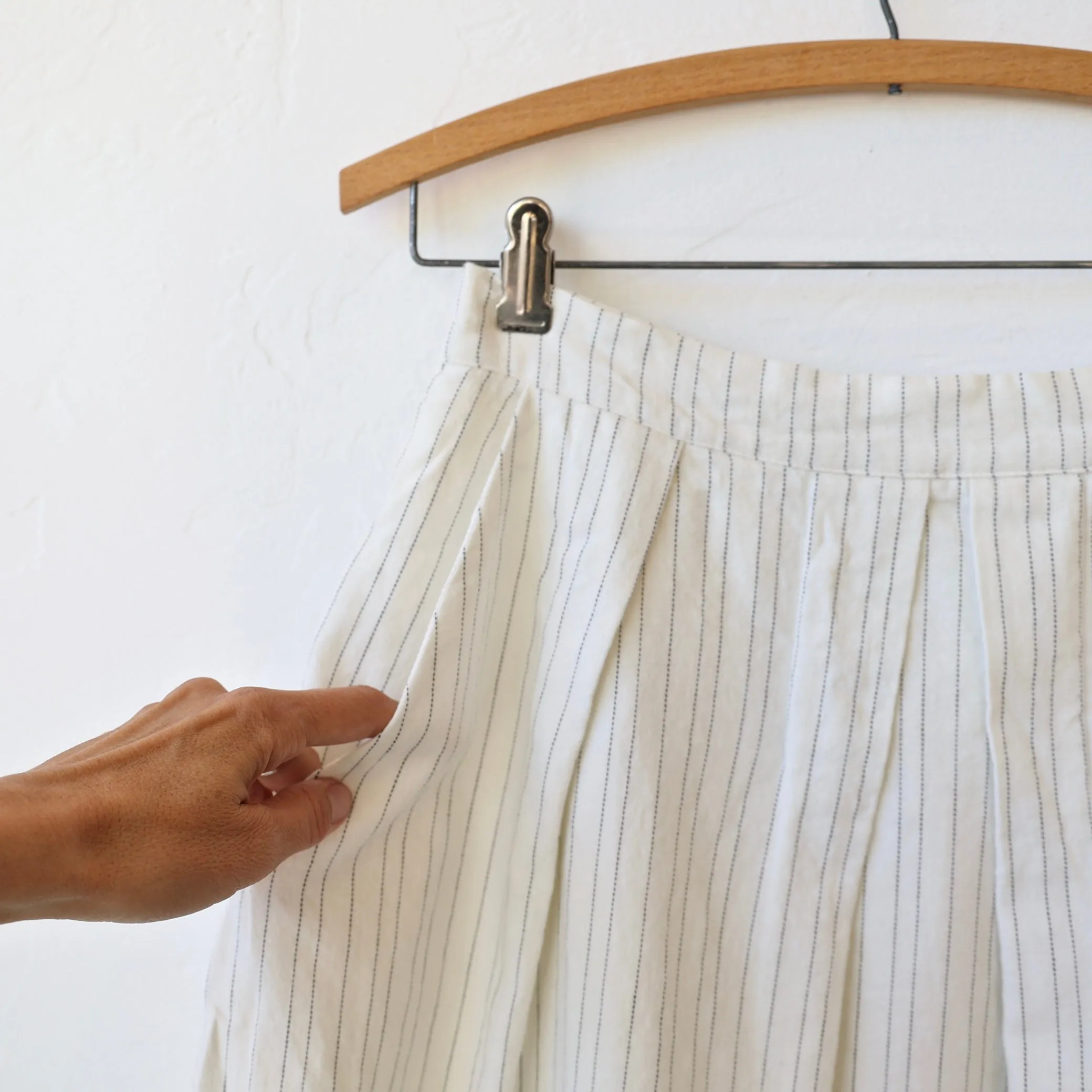 Hannoh Wessel Soft Cotton Skirt - Pin Stripe