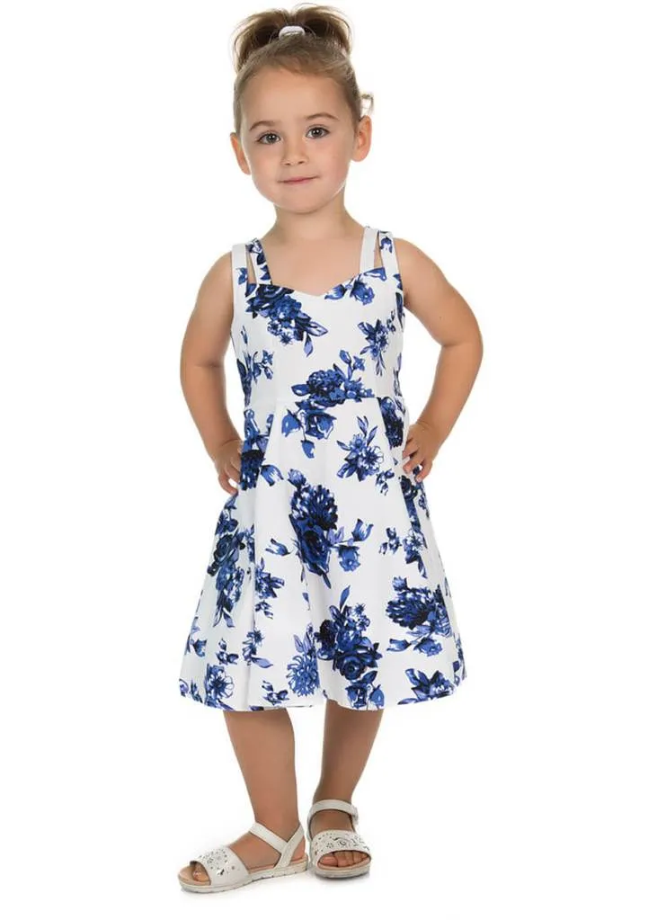 Hearts &amp; Roses Kids Rosanne 50's Swing Dress White