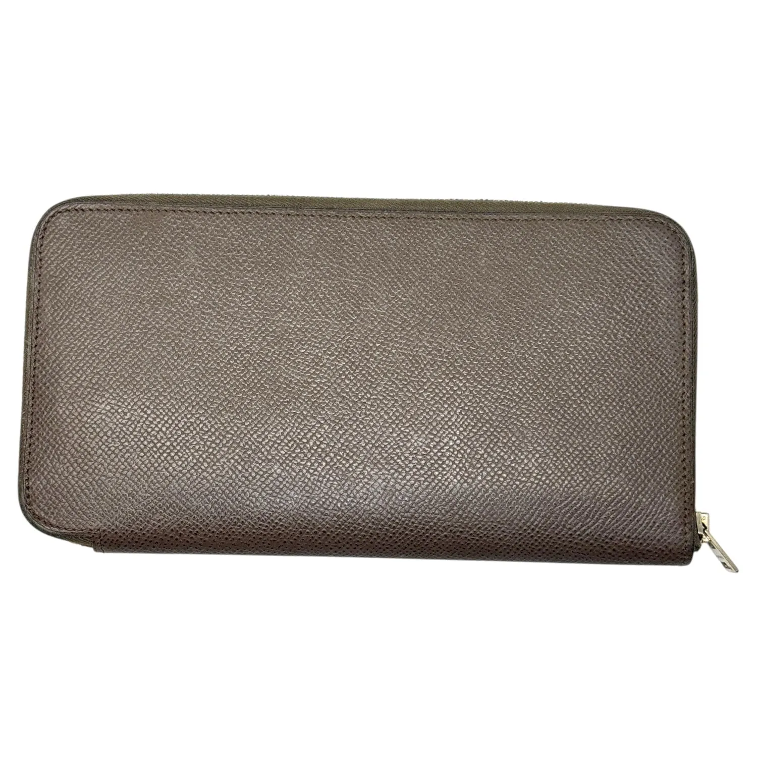 HERMES Silk'In Zip Around Epsom Leather Wallet - Taupe