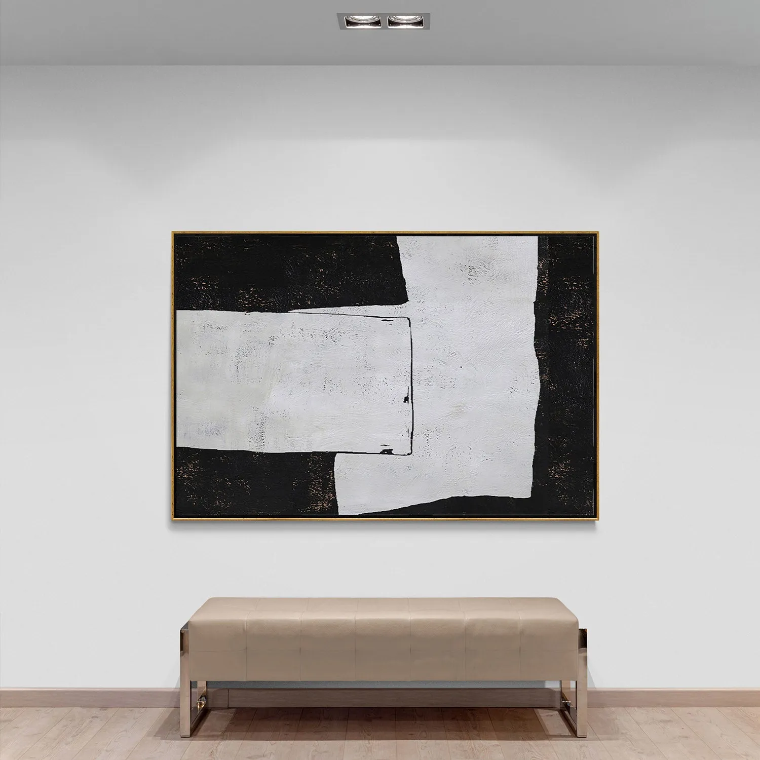 Horizontal Minimalist Geometric Painting H84H