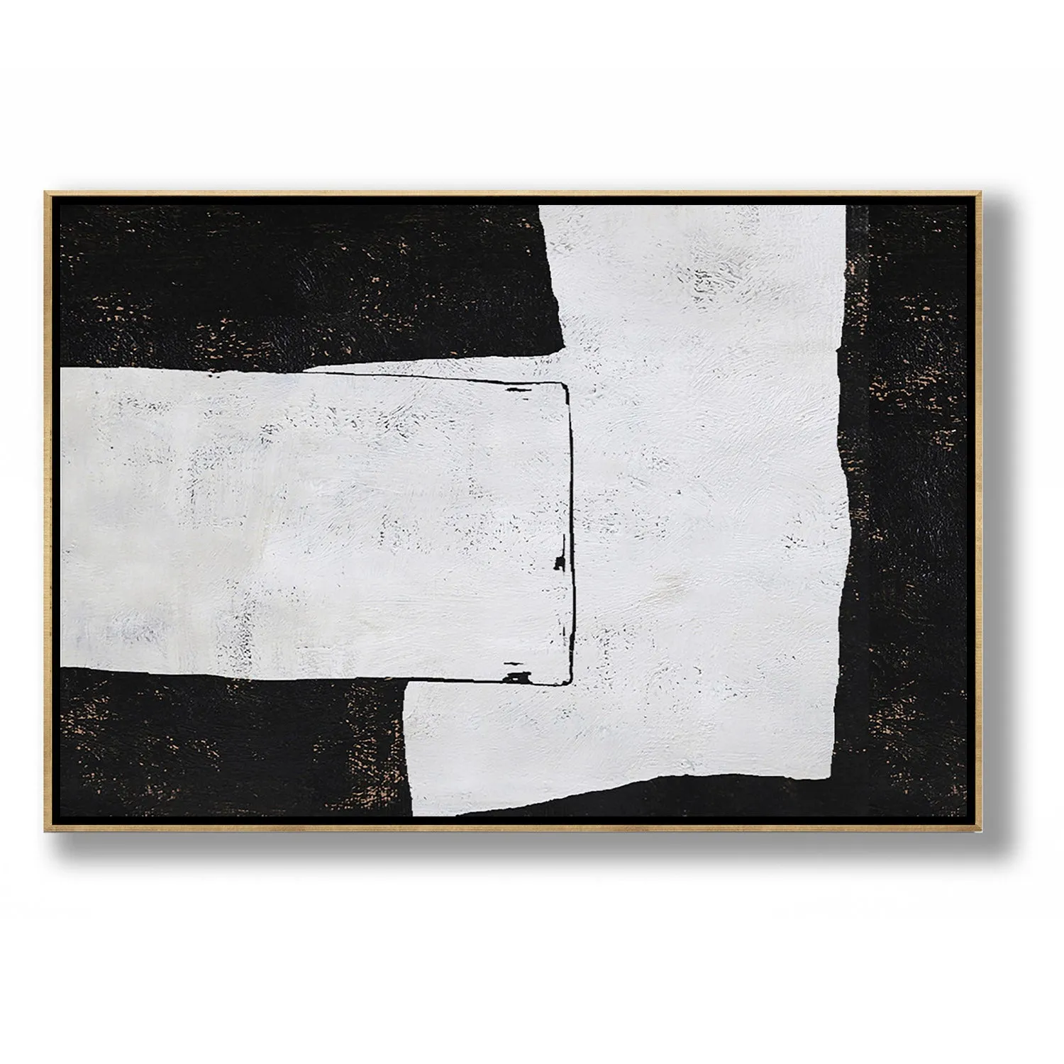 Horizontal Minimalist Geometric Painting H84H
