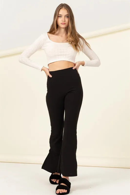 HYFVE Junior Scoop Neck Long Sleeve Crop Top