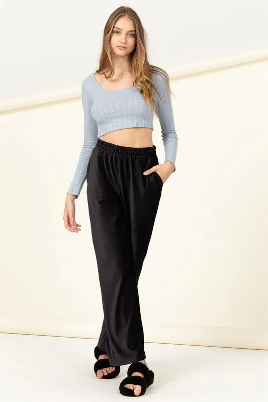 HYFVE Junior Scoop Neck Long Sleeve Crop Top