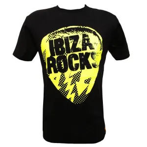Ibiza Rocks Neon Yellow Bolt Plectrum Men's T-Shirt