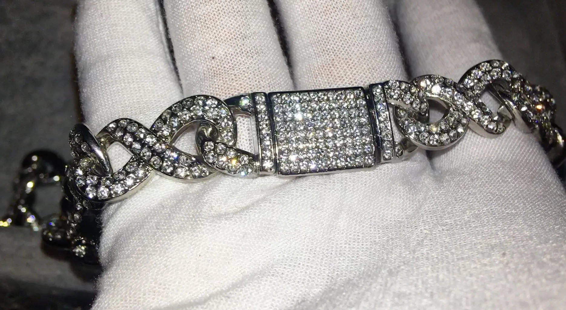 Infinity Link Chain | Iced Out Chains| Iced Out Necklace | Mens Diamond Necklace | Infinity Necklace | Hip Hop Chain | Mens Infinity Chain