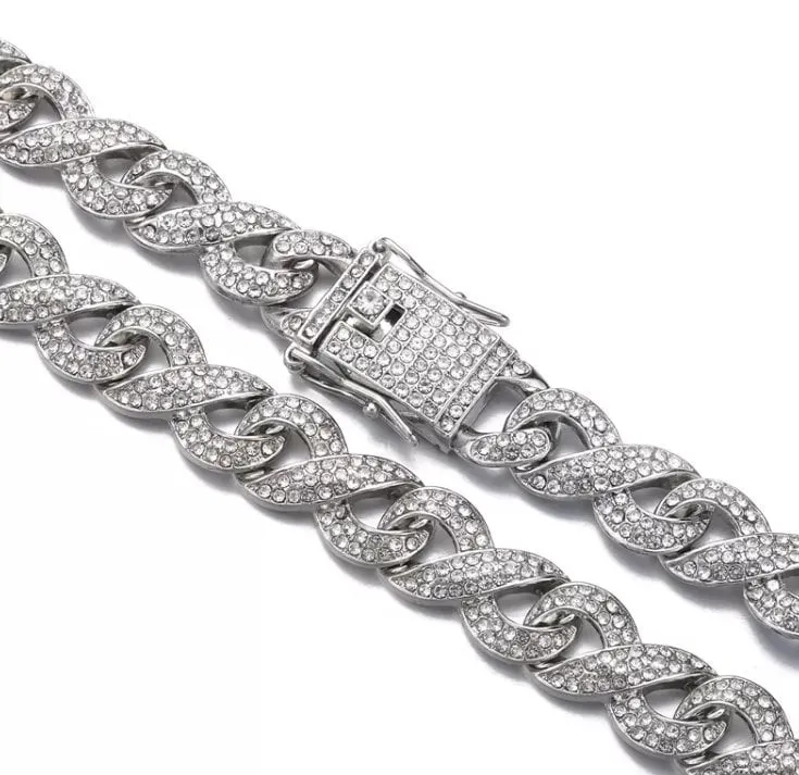 Infinity Link Chain | Iced Out Chains| Iced Out Necklace | Mens Diamond Necklace | Infinity Necklace | Hip Hop Chain | Mens Infinity Chain