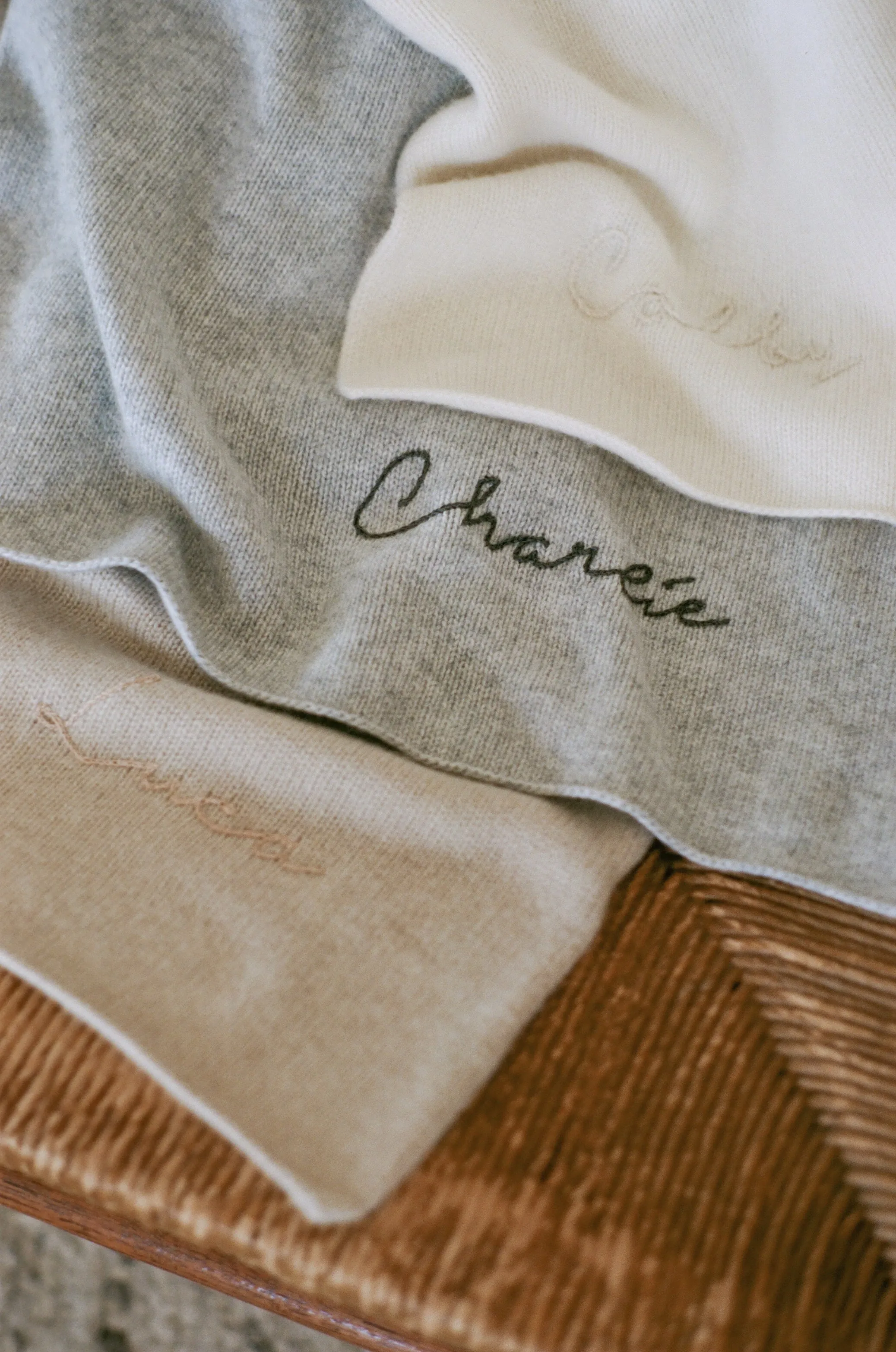 Italian Cashmere Jersey Knit Baby / Travel Blanket - Rose Petal