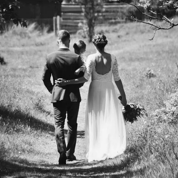 Ivory Tulle & Lace Open Back Gown #1122