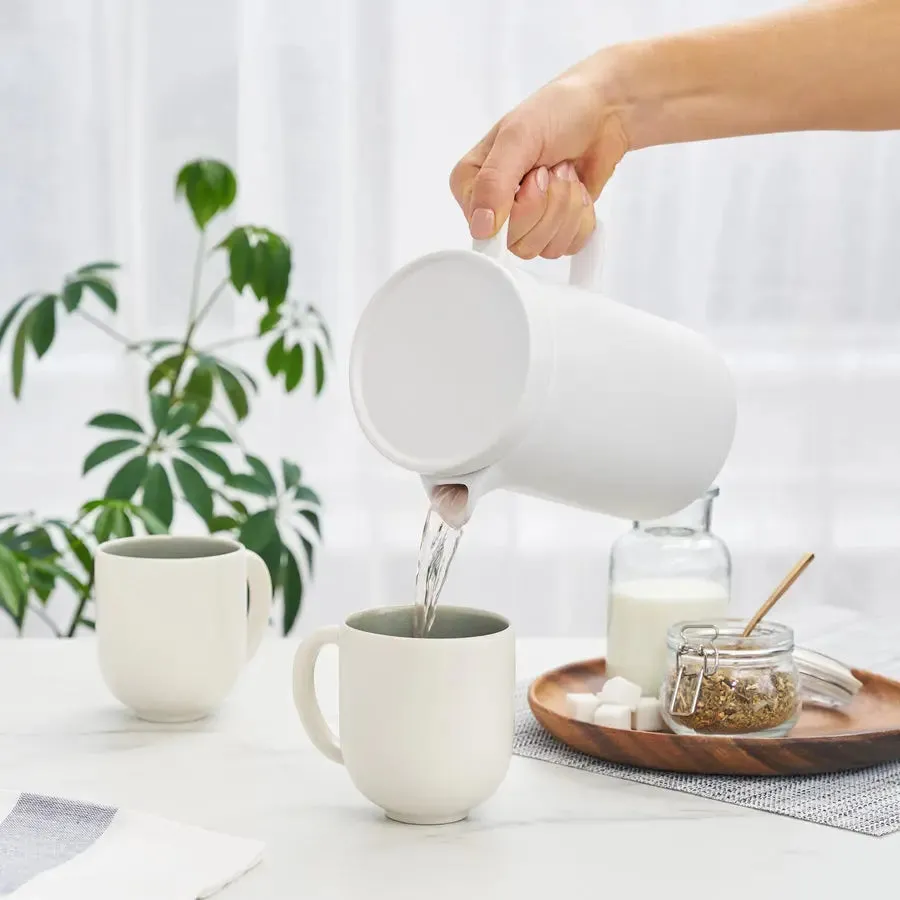 Jona Matte Finish Teapot in White by Pinky Up