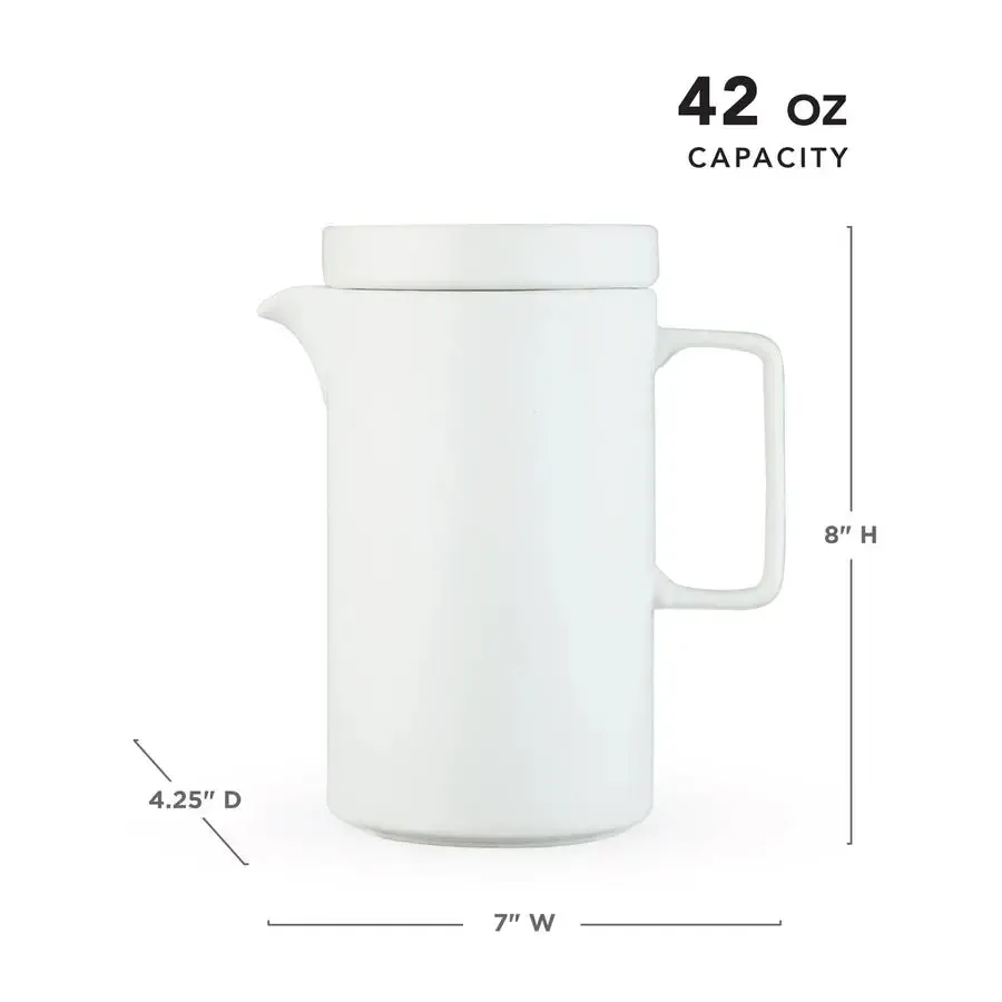 Jona Matte Finish Teapot in White by Pinky Up