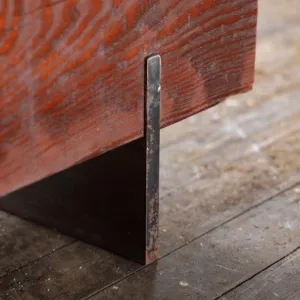 Knife Base Mahogany Bench | Reclaimed Wood