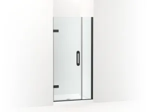 KOHLER K-27589-10L Components 33-5/8"–34-3/8" W x 71-1/2" H frameless pivot shower door with 3/8" Crystal Clear glass and back-to-back vertical door pulls