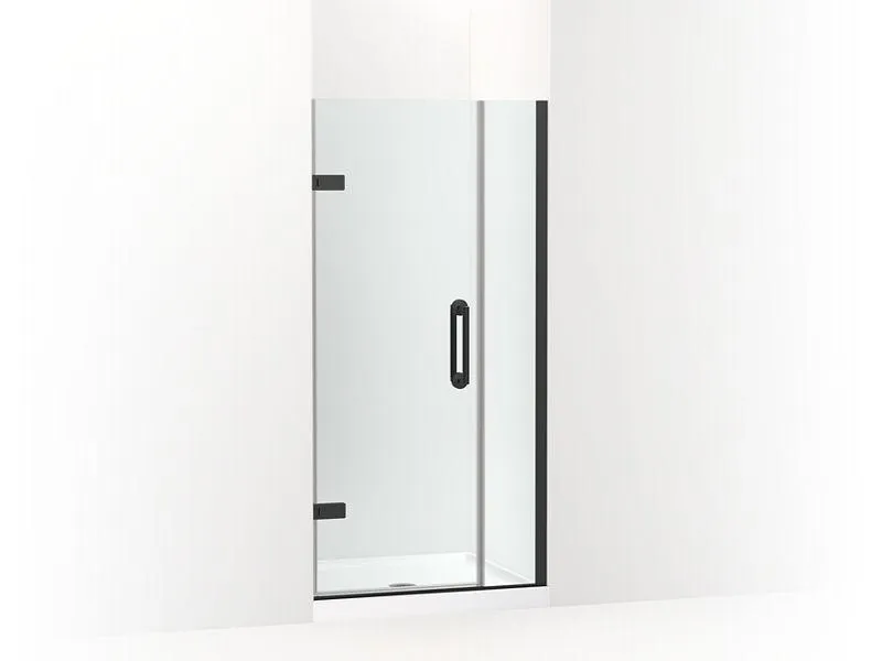 KOHLER K-27589-10L Components 33-5/8"–34-3/8" W x 71-1/2" H frameless pivot shower door with 3/8" Crystal Clear glass and back-to-back vertical door pulls