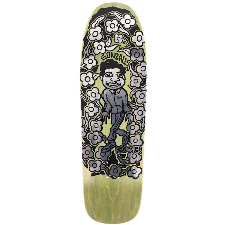Krooked Skateboards Gonz Sweatpants Foil Custom Shape Skateboard Deck 9.81"