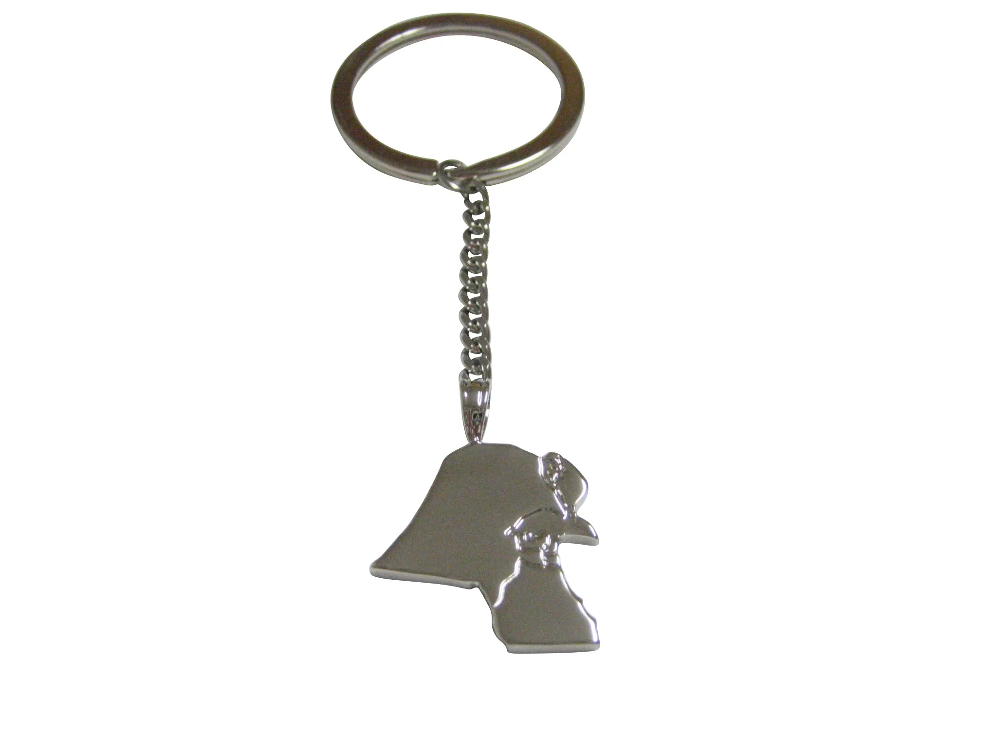 Kuwait Map Shape Pendant Keychain