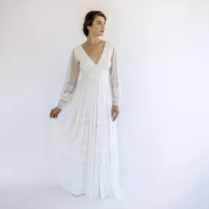 Lace and Chiffon Mesh Dress #1486