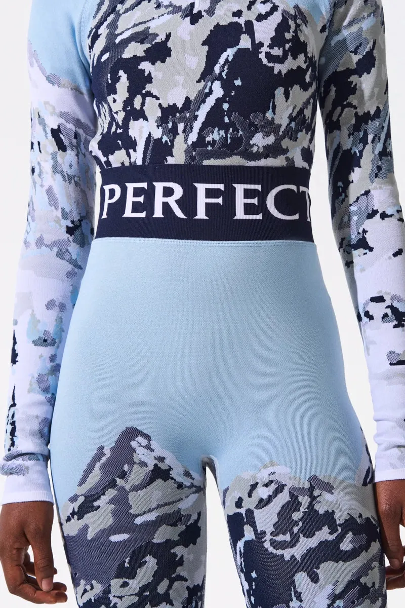 Landscape Print Jacquard Leggings