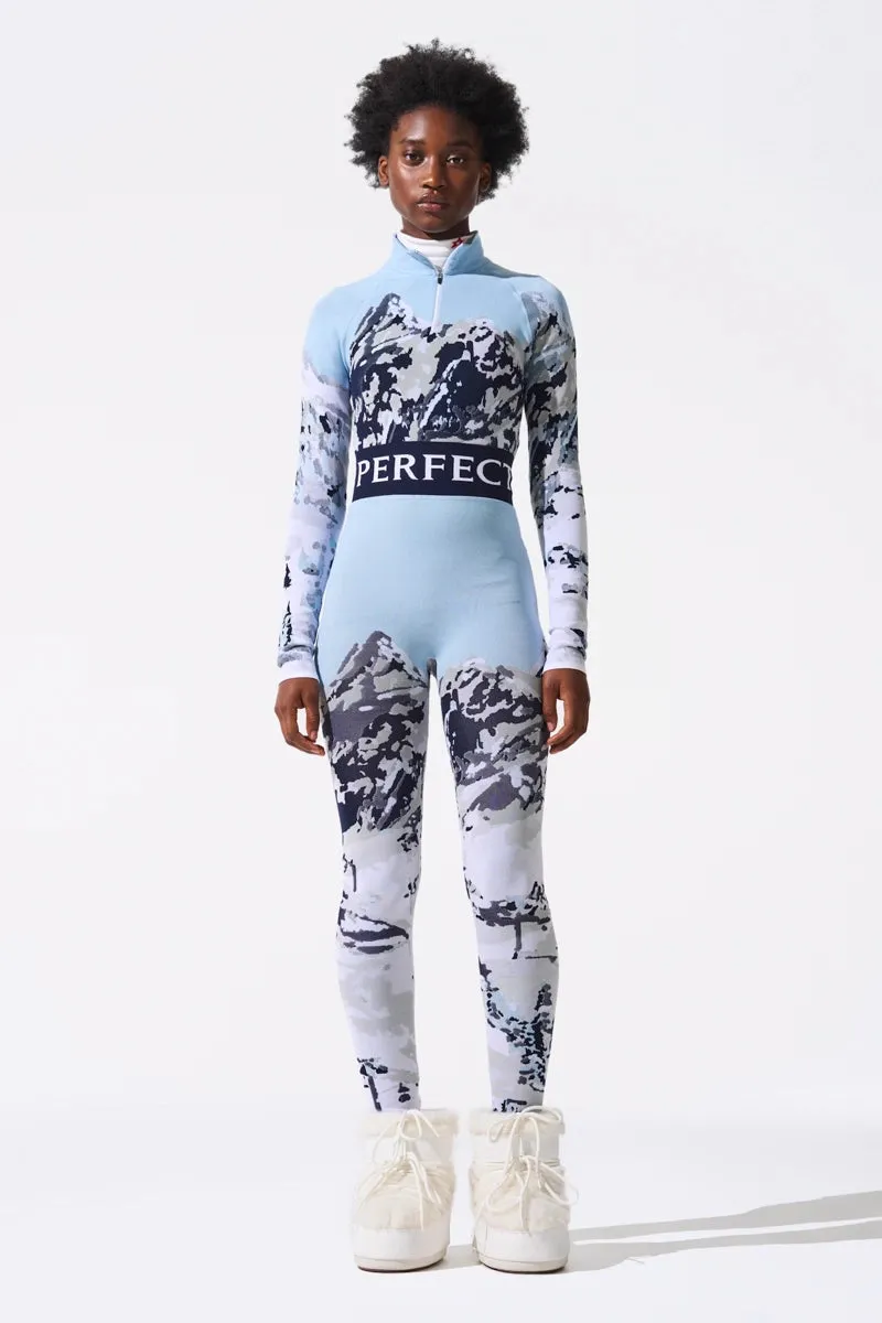 Landscape Print Jacquard Leggings
