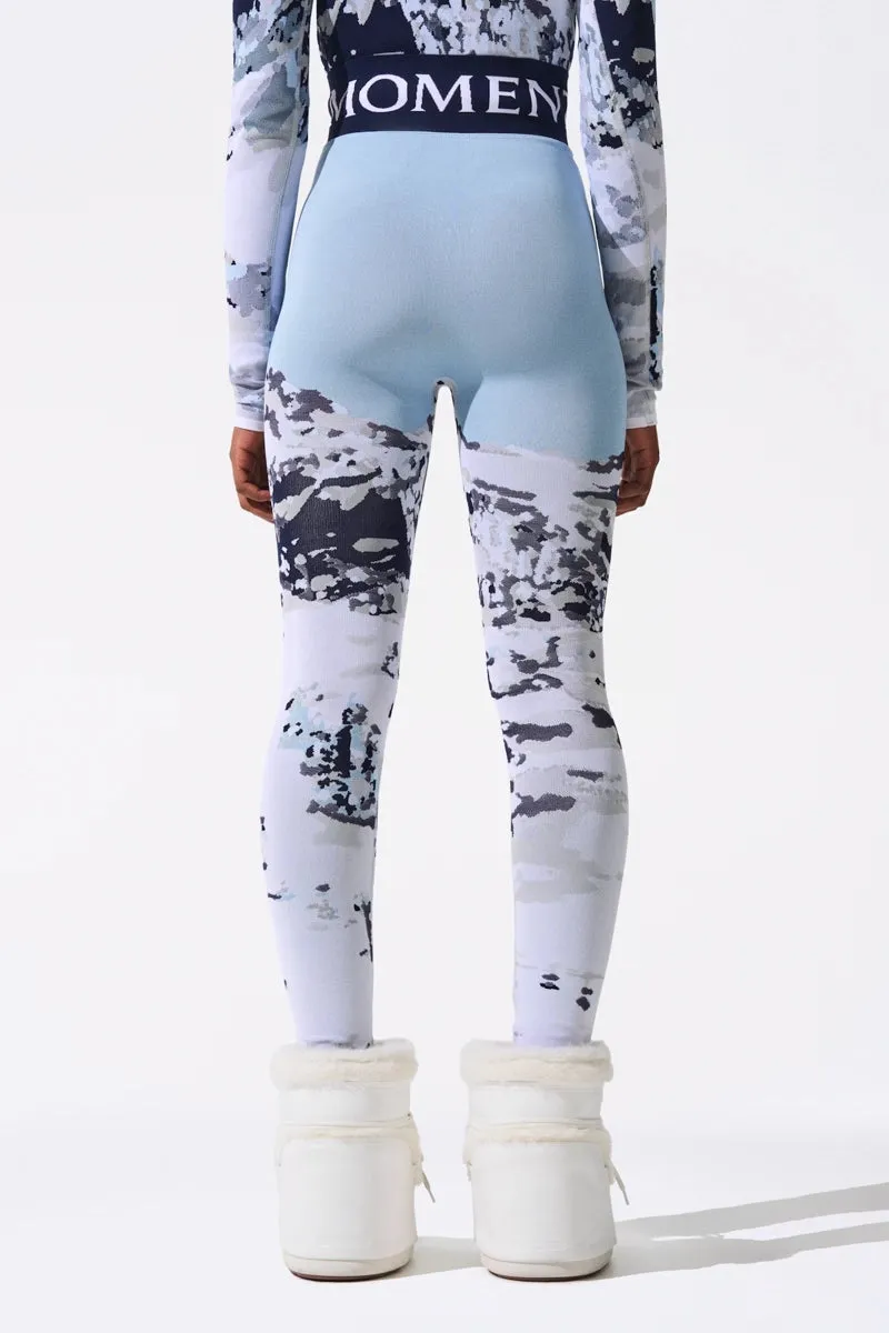 Landscape Print Jacquard Leggings