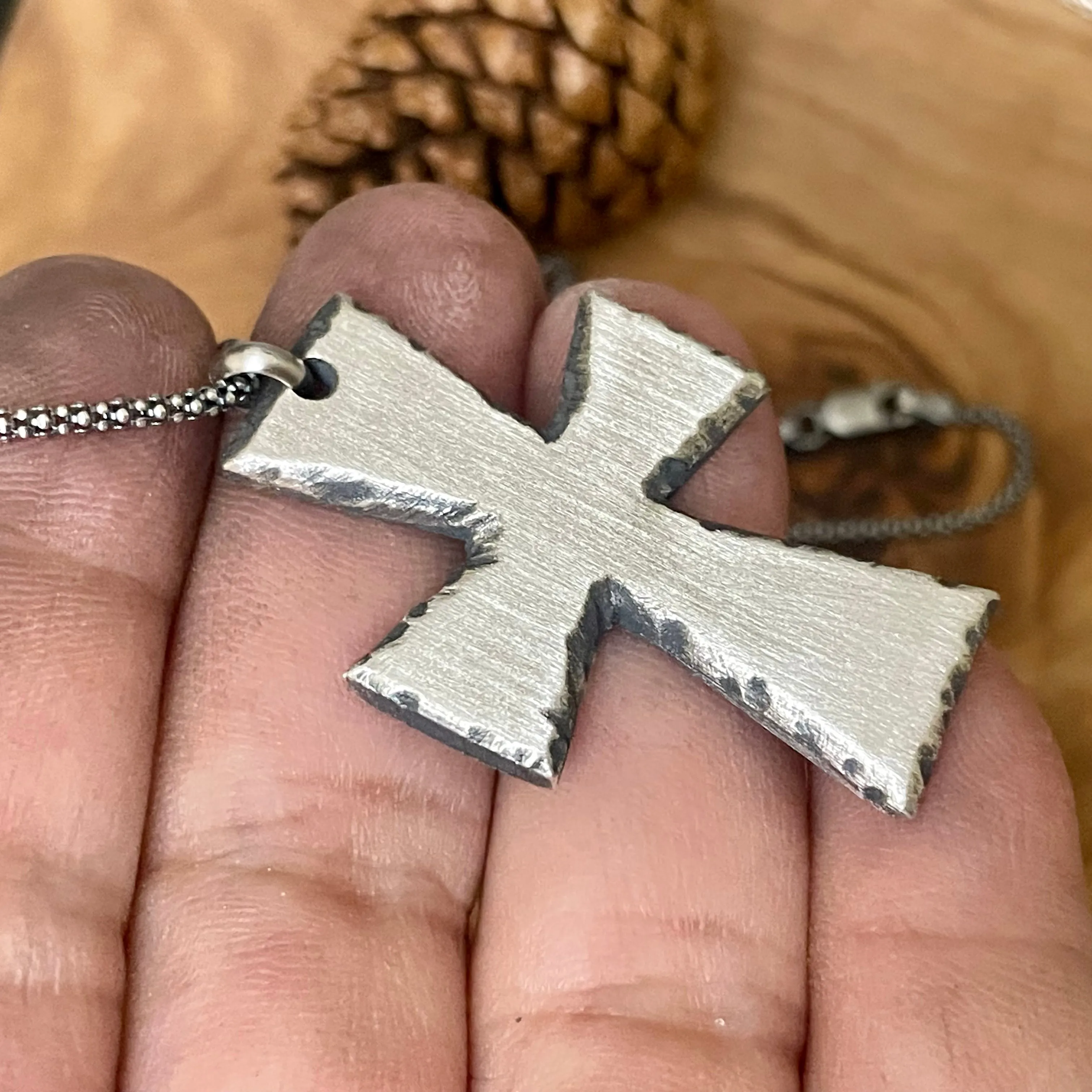 Large Cross Necklace-Old World/Medieval Style