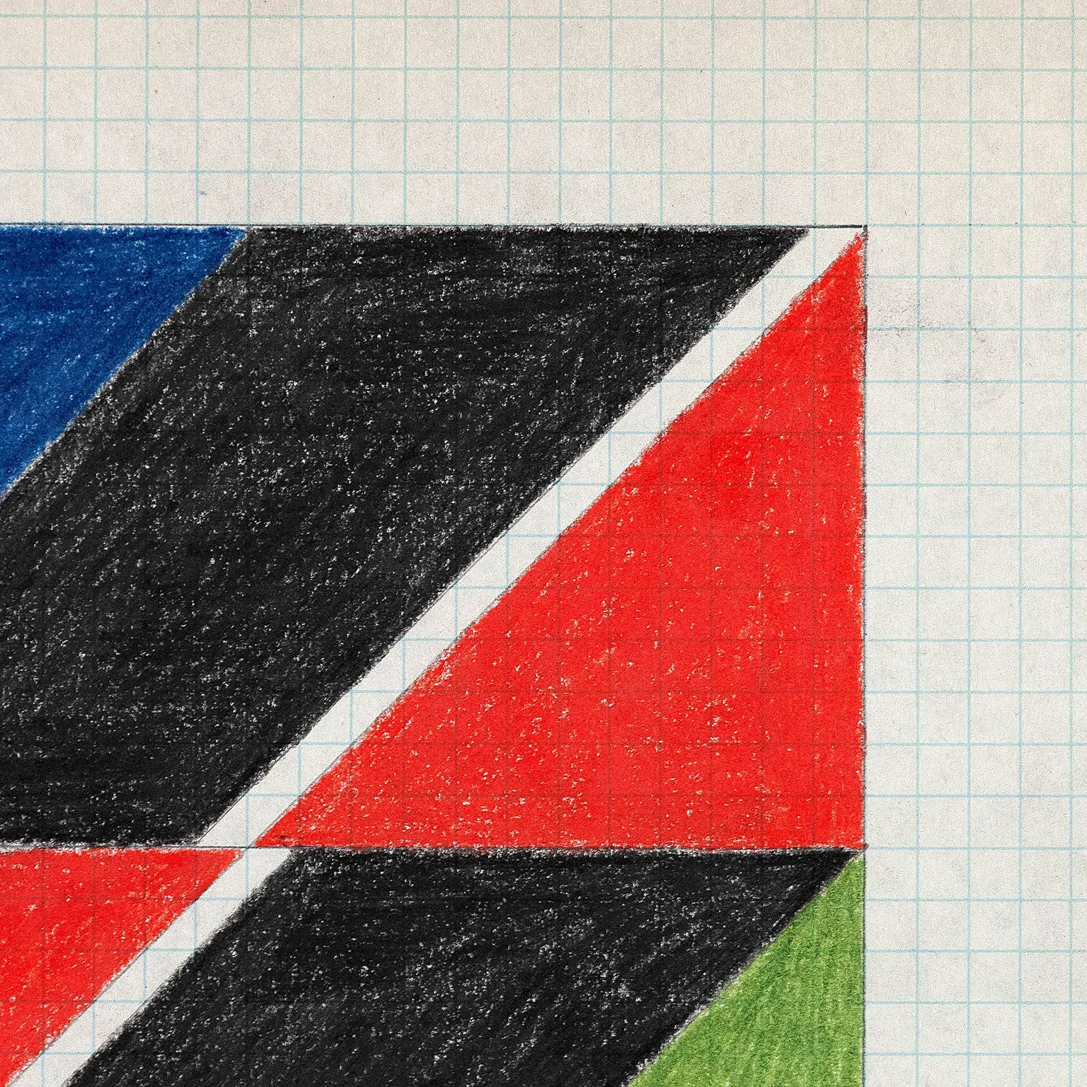 LARRY ZOX "BLACK PUSH" DRAWING, 1965