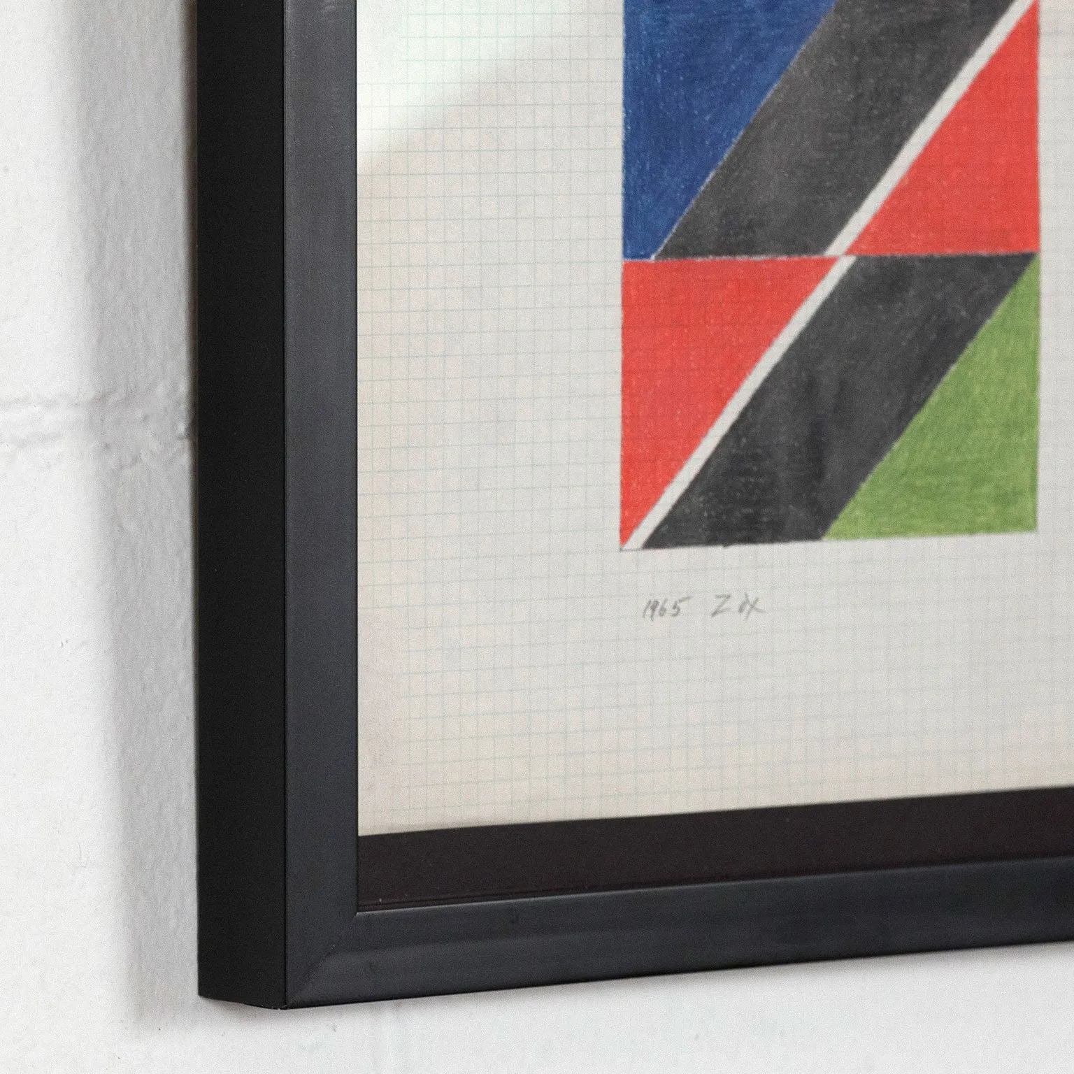 LARRY ZOX "BLACK PUSH" DRAWING, 1965
