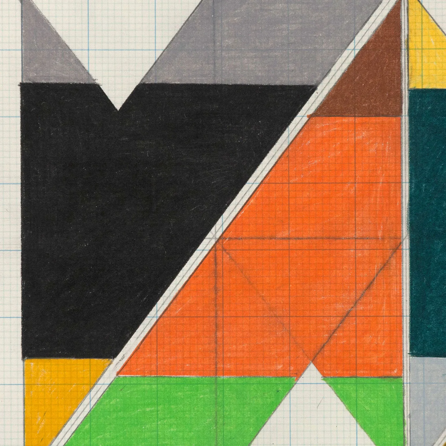 LARRY ZOX "SCISSOR JACK" DRAWING, 1965