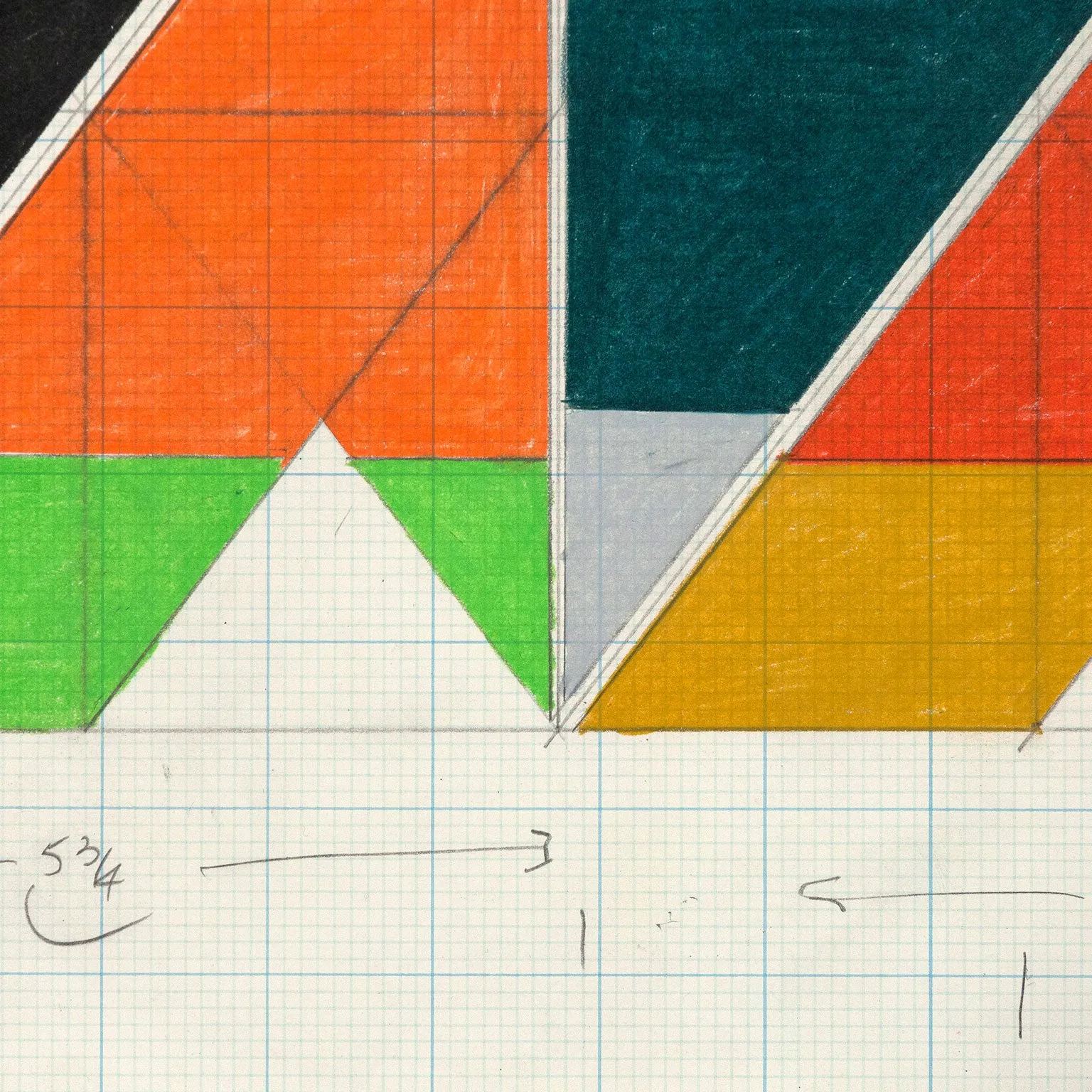LARRY ZOX "SCISSOR JACK" DRAWING, 1965
