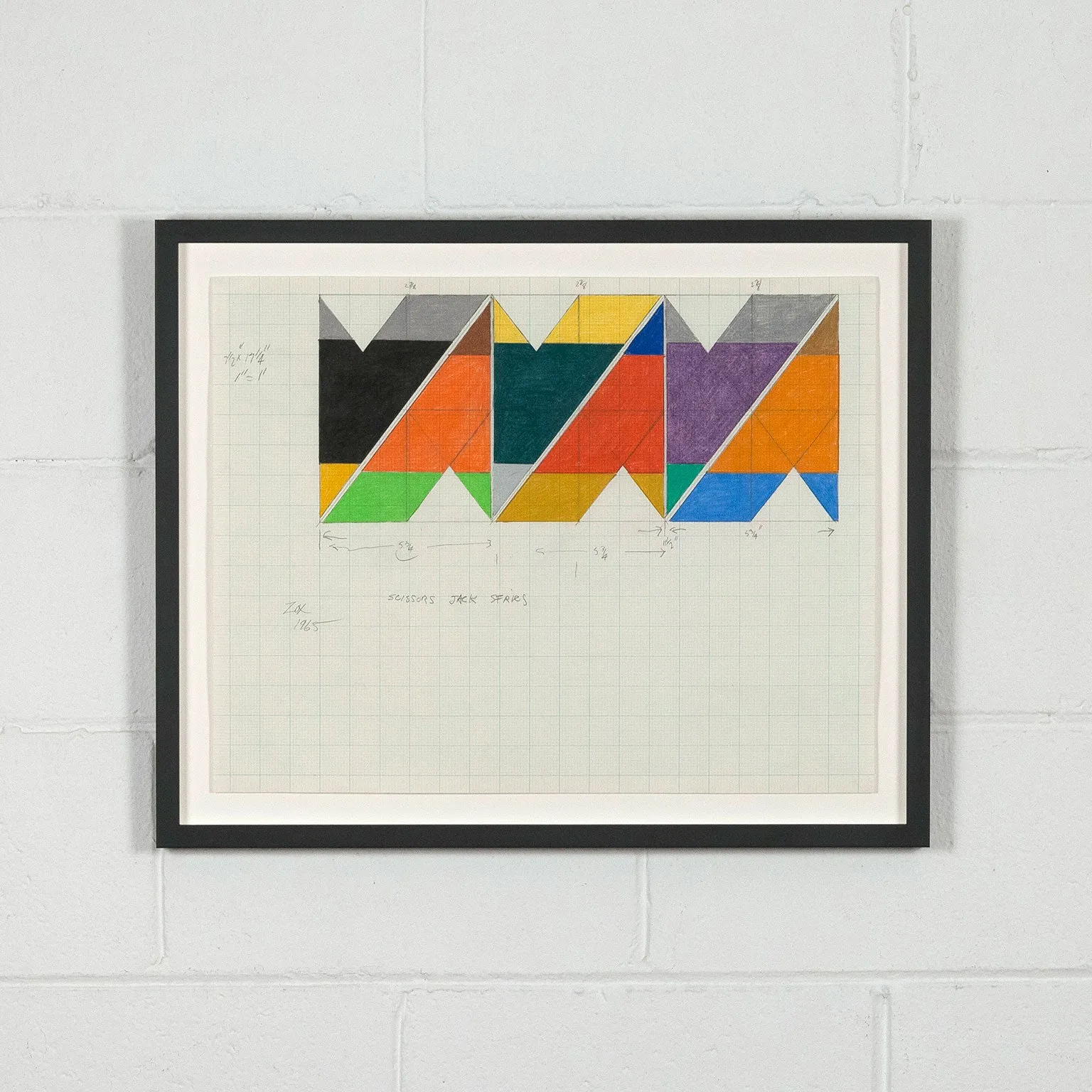 LARRY ZOX "SCISSOR JACK" DRAWING, 1965