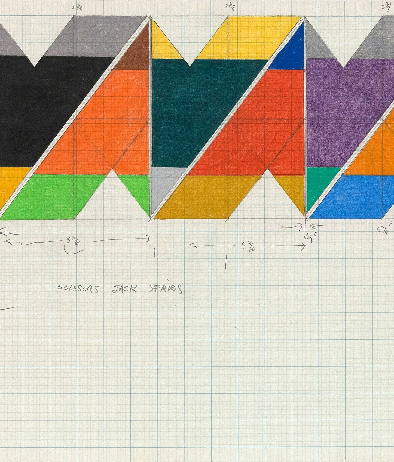 LARRY ZOX "SCISSOR JACK" DRAWING, 1965