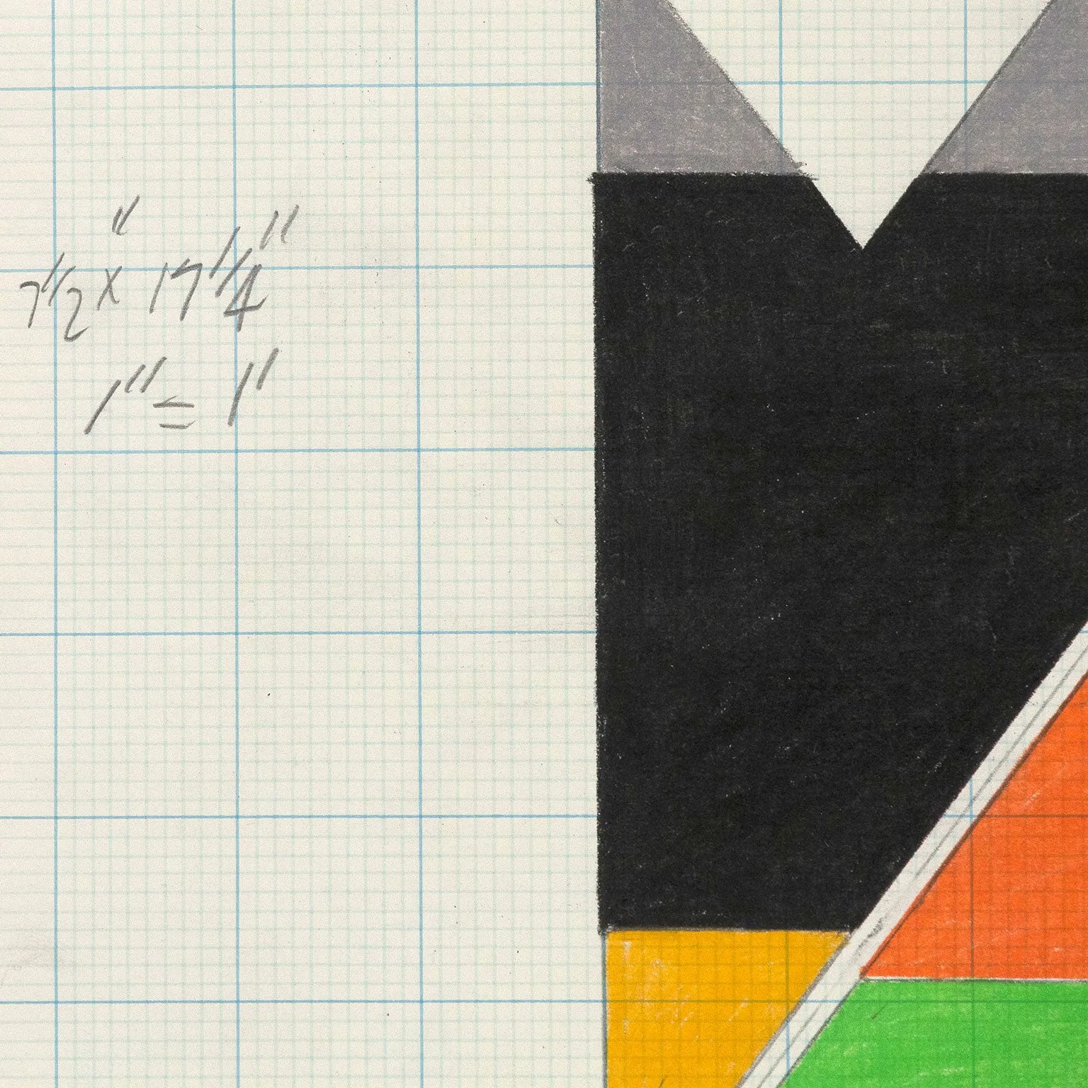 LARRY ZOX "SCISSOR JACK" DRAWING, 1965