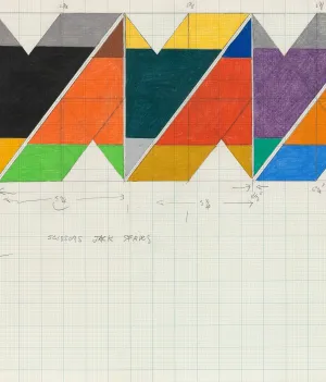 LARRY ZOX "SCISSOR JACK" DRAWING, 1965