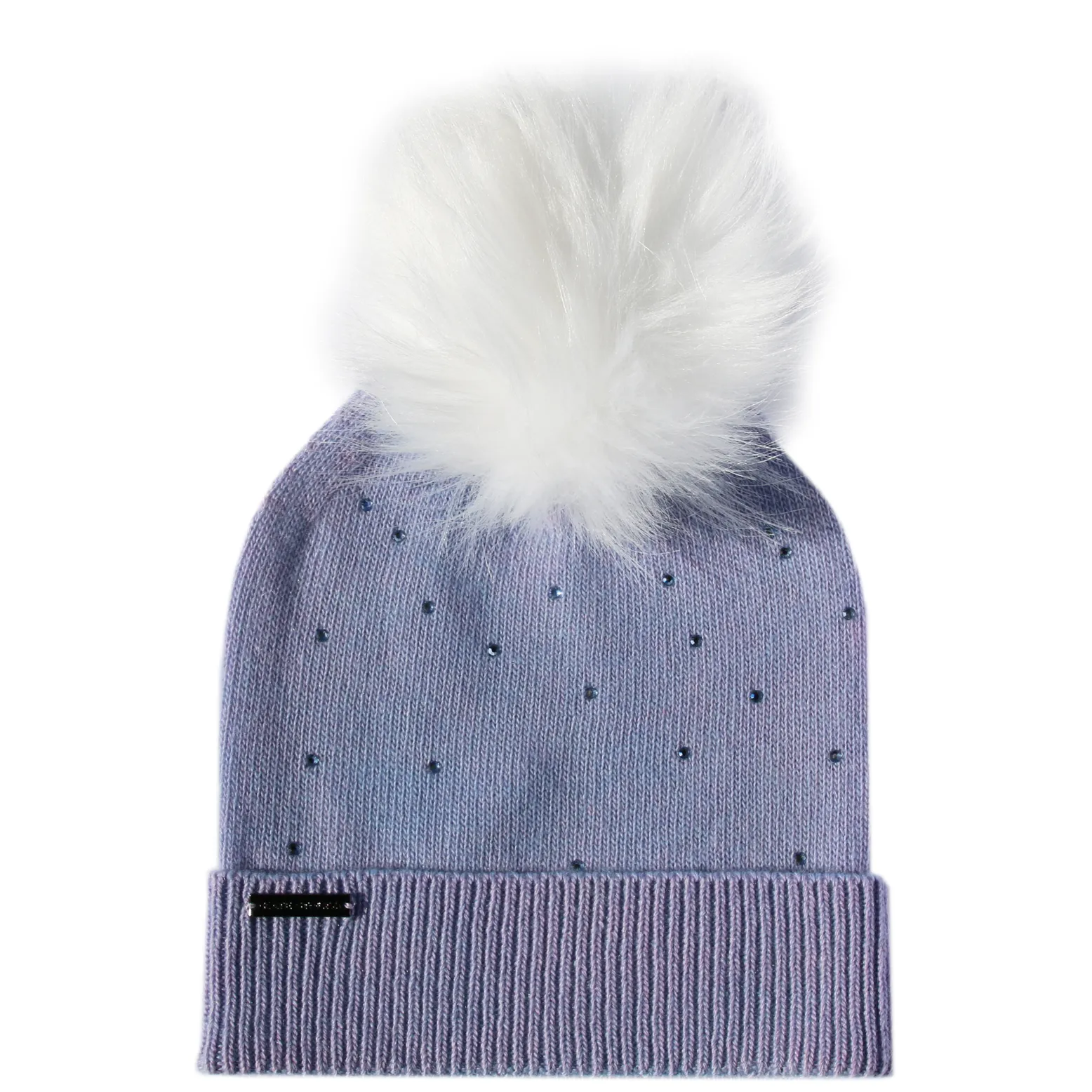 Lavender Crystal Knit Hat