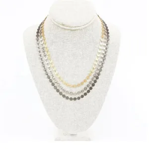 Layered Triple Coin Necklace