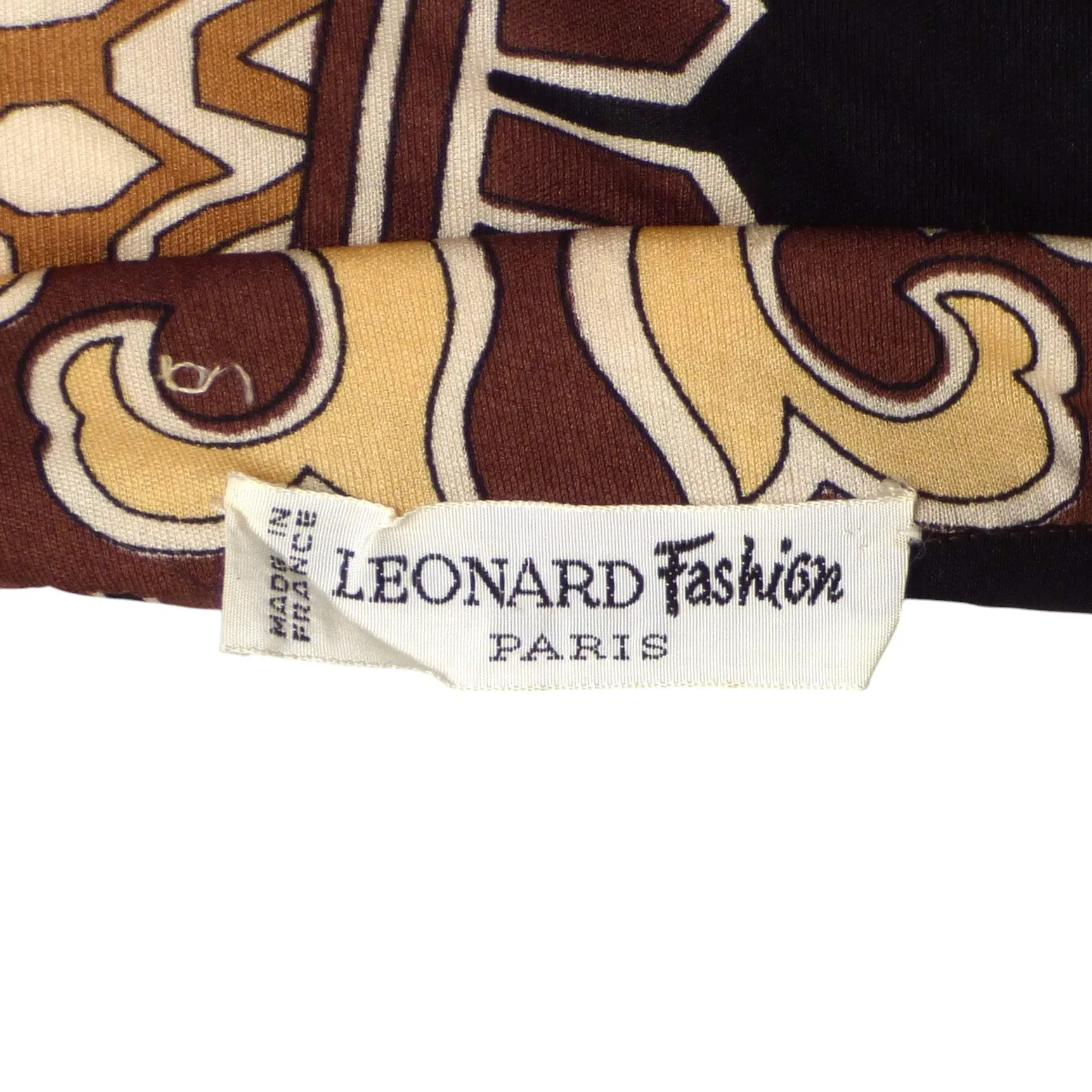 LEONARD-1970s Printed Silk Knit Dress, Size-4