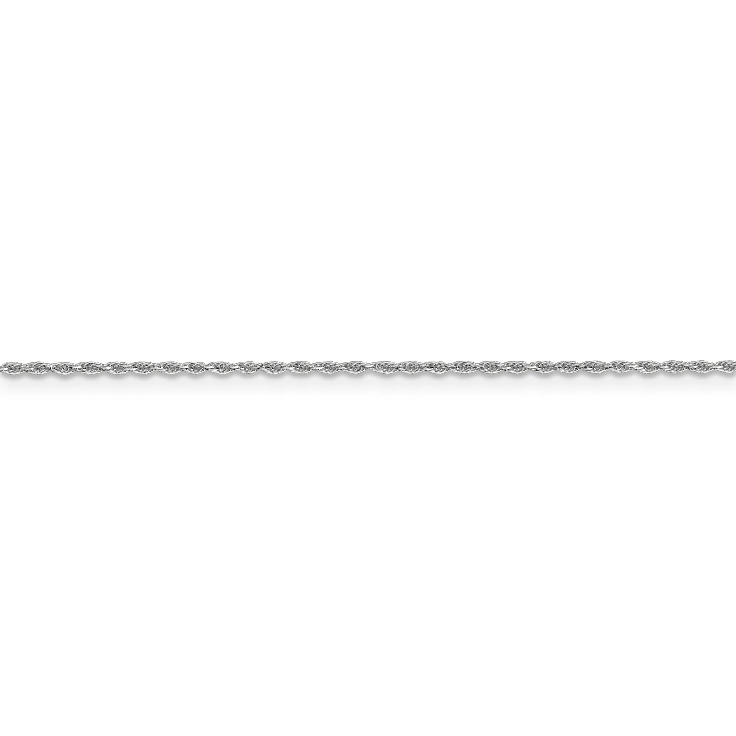 Leslie 10K White Gold 1.2 mm Loose Rope Chain