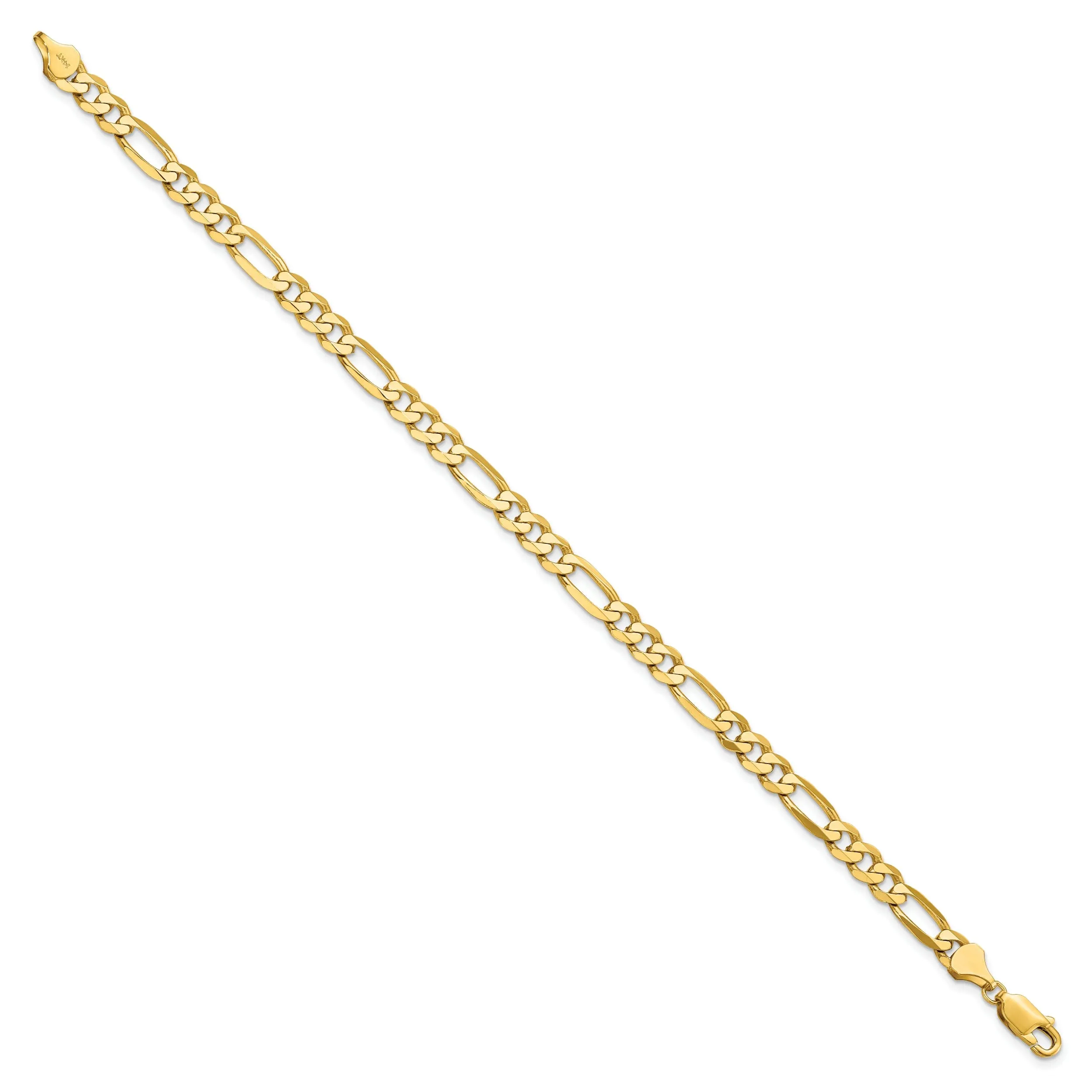 Leslie 14k Yellow Gold 5.25mm Flat Figaro Chain